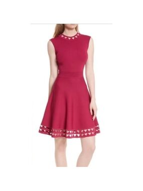 Ted Baker Fuchsia Cutout Detail Knit Dress